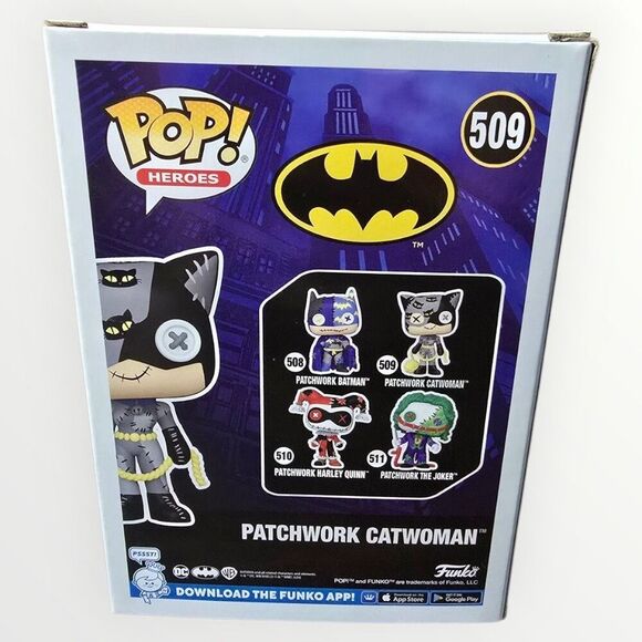 NEW PATCHWORK CATWOMAN - Funko POP! Heroes #509 DC Collectible Vinyl Figure NIB - Picture 3 of 7